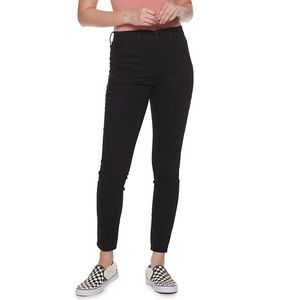 high rise black jeggings with pockets
